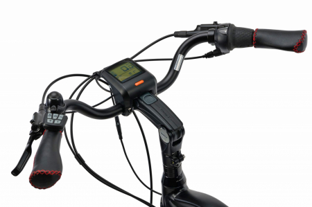 Bicicleta electrica city 20" DEVRON 28427, cadru aluminiu, manete RevoShift, frane hidraulice, 8 viteze, negru [4]