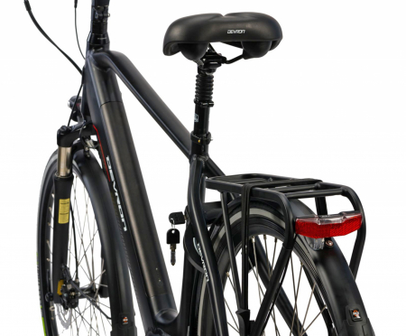 Bicicleta electrica city 20" DEVRON 28427, cadru aluminiu, manete RevoShift, frane hidraulice, 8 viteze, negru [3]