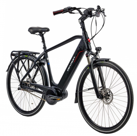 Bicicleta electrica oras 28" DEVRON 28427, cadru aluminiu 19.5", manete RevoShift, frane hidraulice, 9 viteze, negru [1]