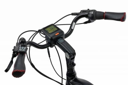 Bicicleta electrica oras 28" DEVRON 28427, cadru aluminiu 19.5", manete RevoShift, frane hidraulice, 9 viteze, negru [6]