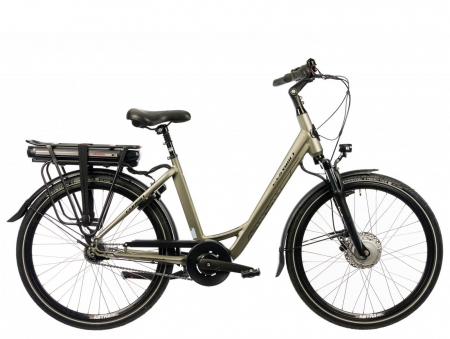 BICICLETE ELECTRICE - Bicicleta electrica City 26" CORWIN 26326, cadru aluminiu 18", frane hidraulice, 7 viteze, gri