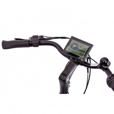 Bicicleta electrica City 26" CORWIN 26326, cadru aluminiu 18", frane hidraulice, 7 viteze, gri [3]