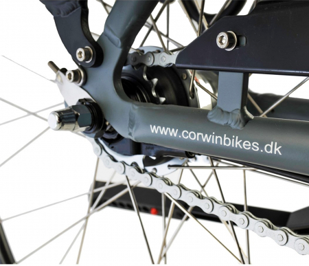 Bicicleta electrica City 28" CORWIN 28328, cadru aluminiu 19.5", frane V-Brake, 7 viteze, negru [4]