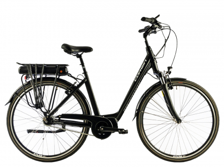 BICICLETE ELECTRICE - Bicicleta electrica City 28" CORWIN 28328, cadru aluminiu 19.5", frane V-Brake, 7 viteze, negru