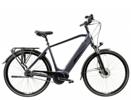 BICICLETE ELECTRICE - Bicicleta electrica City 28" CORWIN 28427, cadru aluminiu 21", frane hidraulice/torpedo, 7 viteze, gri