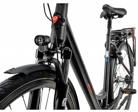 Bicicleta electrica City 28" DEVRON 28120 VCN7, cadru aluminiu 19", frane V-Brake/torpedo, 7 viteze in butuc, alb [4]