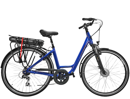 BICICLETE ELECTRICE - Bicicleta electrica oras 28" DEVRON 28220, cadru aluminiu, manete revoshift, frane V-Brake, 7 viteze, albastru