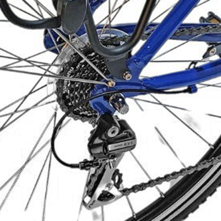 Bicicleta electrica oras 28" DEVRON 28220, cadru aluminiu, manete revoshift, frane V-Brake, 7 viteze, albastru [6]