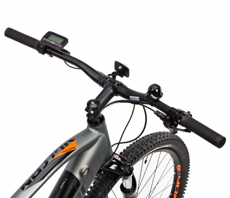 Bicicleta electrica MTB-HT 29" DEVRON Vulcan, cadru aluminiu 19.5", manete secventiale, frane hidraulice, 8 viteze, gri [2]