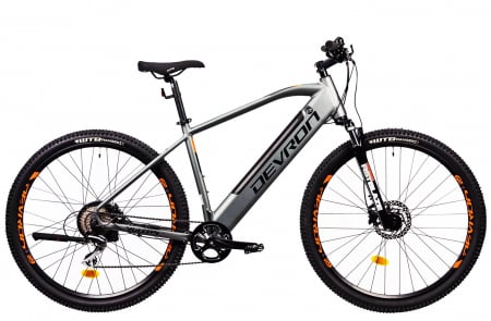 BICICLETE ELECTRICE - Bicicleta electrica MTB-HT 29" DEVRON Vulcan, cadru aluminiu 19.5", manete secventiale, frane hidraulice, 8 viteze, gri