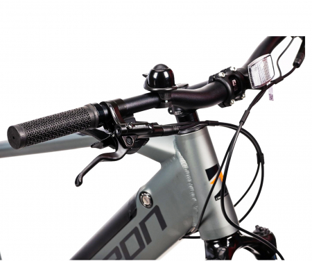 Bicicleta electrica MTB-HT 29" DEVRON Vulcan, cadru aluminiu 19.5", manete secventiale, frane hidraulice, 8 viteze, gri [3]