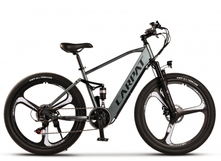 BICICLETE ELECTRICE - Bicicleta electrica MTB-FS 26" CARPAT Knight C26519E, jante magneziu, cadru aluminiu 17", manete index, frane disc, 7 viteze