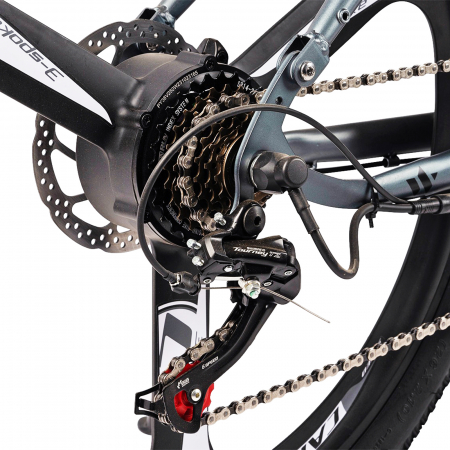 Bicicleta electrica MTB-FS 26" CARPAT Knight C26519E, jante magneziu, cadru aluminiu 17", manete index, frane disc, 7 viteze [7]