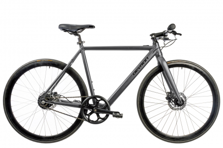 Bicicleta electrica Fixie DEVRON 28165, cadru aluminiu 21", frane hidraulice, single speed, gri [1]