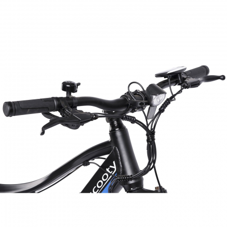Bicicleta electrica MTB-HT 27.5" SCOOTY EM-500 PRO, cadru aluminiu 18", frane disc, 8 viteze, negru/albastru [4]