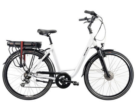 BICICLETE ELECTRICE - Bicicleta electrica oras 28" DEVRON 28220, cadru aluminiu 19.5", frane V-Brake, 7 viteze, alb