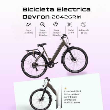 Bicicleta electrica oras 28" DEVRON 28426RM, cadru aluminiu, manete RevoShift, frane hidraulice, 7 viteze [13]