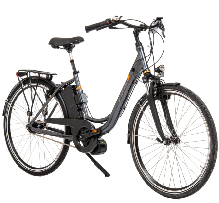 BICICLETE ELECTRICE - Bicicleta electrica oras 28" PROPHETE 990 Geniesser Elektro-Fahrad, cadru aluminiu 18",  frane V-Brake hidraulice, 7 viteze, gri