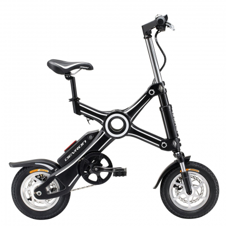 BICICLETE ELECTRICE - Bicicleta electrica pliabila 12" DEVRON X3, cadru aluminiu, frane disc, neagra