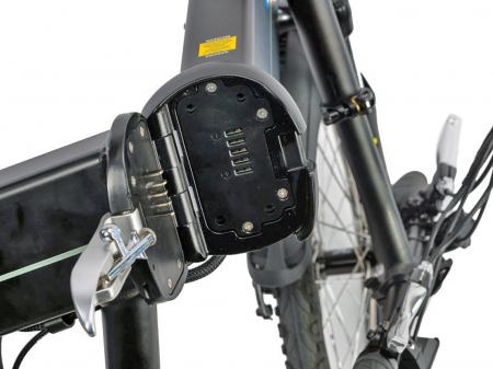 Bicicleta electrica pliabila 20" DEVRON 20201, cadru aluminiu, index, frane disc, 7 viteze, negru [1]