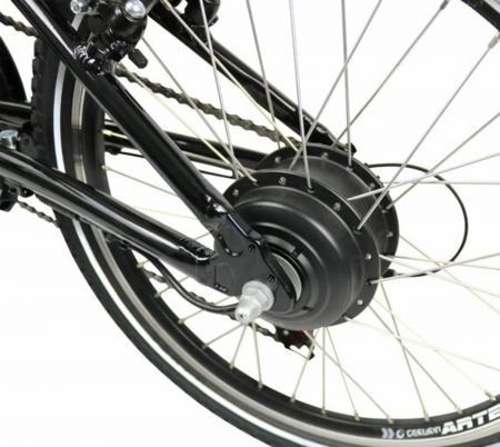 Bicicleta electrica pliabila 20" BLAUPUNKT Carl 300, cadru aluminiu, manete index, frane V-Brake, 7 viteze, negru [6]