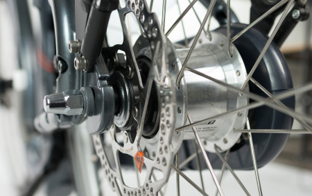 Bicicleta electrica oras STELLA Nantes FDST ISP RTE 2.1, cadru aluminiu 18", manete RevoShift, frane hidraulice, 7 viteze, gri [8]