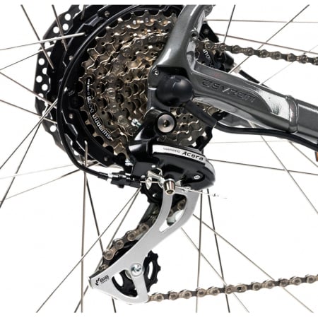 Bicicleta electrica Urban 28" DEVRON 28161, cadru aluminiu 19", manete secventiale, frane hidraulice, 16 viteze, negru/albastru [5]