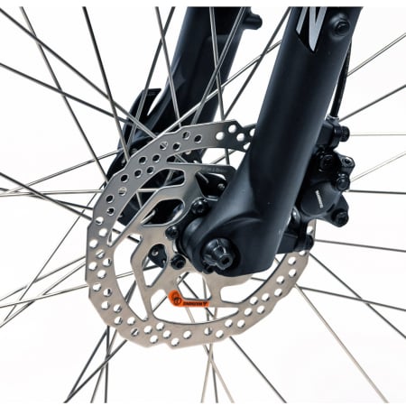 Bicicleta electrica Urban 28" DEVRON 28161, cadru aluminiu 19", manete secventiale, frane hidraulice, 16 viteze, negru/albastru [2]