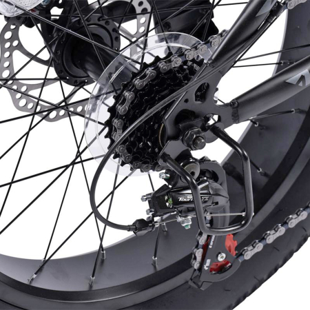 Bicicleta Fat Bike 20" CARPAT Nunu, cadru otel 13.5", manete RevoShift, frane disc, 7 viteze, varsta 7-10 ani  [7]