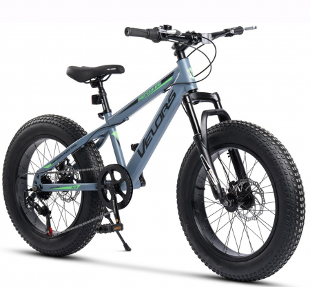 FAT BIKE - Bicicleta Fat Bike 20" VELORS Hercules, cadru otel 13.5", manete RevoShift, frane disc, 7 viteze