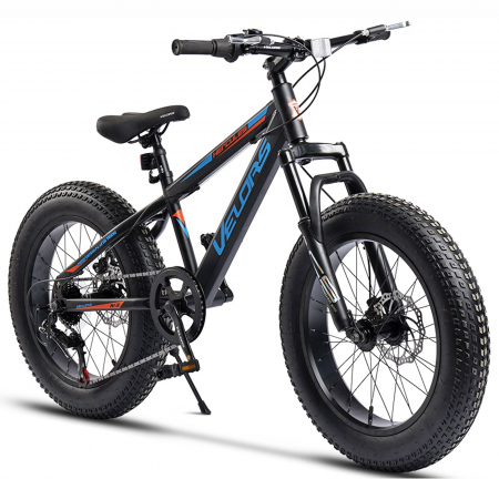 FAT BIKE - Bicicleta Fat Bike 20" VELORS Hercules, cadru otel 13.5", manete RevoShift, frane disc, 7 viteze