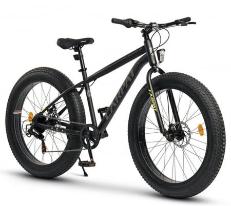 FAT BIKE - Bicicleta Fat Bike 26" CARPAT Aventus 2.6, cadru otel, manete RevoShift, frane disc, 7 viteze