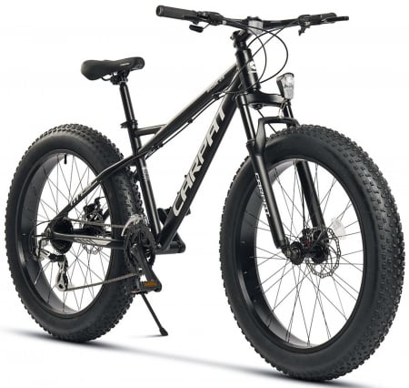 FAT BIKE - Bicicleta Fat Bike 26" CARPAT BigOne 2.6, cadru aluminiu, manete secventiale, frane disc, 16 viteze