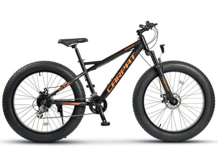 FAT BIKE - Bicicleta Fat Bike 26" CARPAT BigOne 2.6, cadru aluminiu, manete secventiale, frane disc, 16 viteze