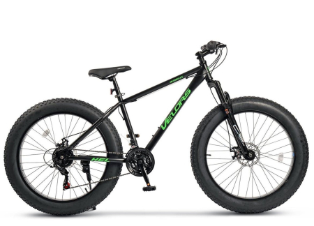 Bicicleta Fat Bike 26" VELORS Hercules, cadru otel, manete RevoShift, frane disc, 21 viteze [1]