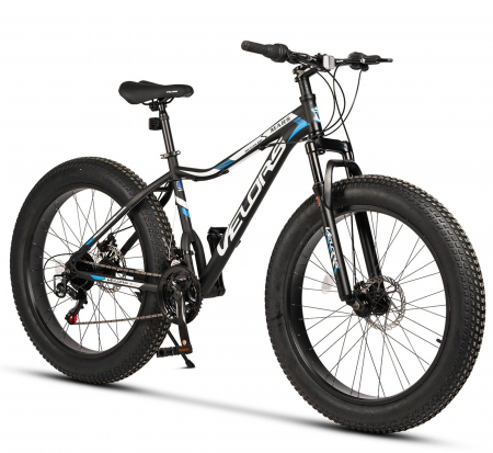 FAT BIKE - Bicicleta Fat Bike 26" VELORS Mars, cadru otel 17", manete RevoShift, frane disc, 21 viteze