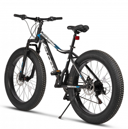 Bicicleta Fat Bike 26" VELORS Mars, cadru otel 17", manete RevoShift, frane disc, 21 viteze [2]