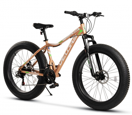 FAT BIKE - Bicicleta Fat Bike 26" VELORS Mars, cadru otel 17", manete RevoShift, frane disc, 21 viteze