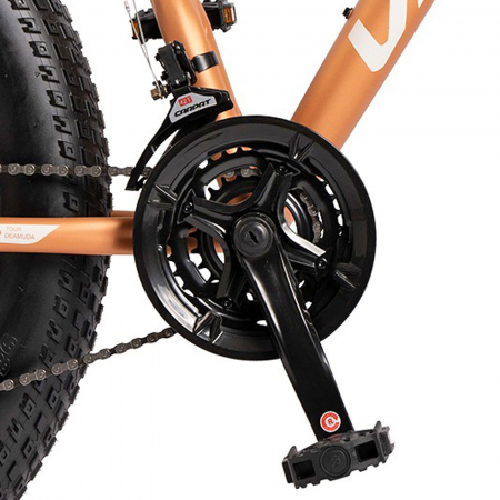 Bicicleta Fat Bike 26" VELORS Wolf 2.6, cadru otel, manete RevoShift, frane disc, 21 viteze [6]