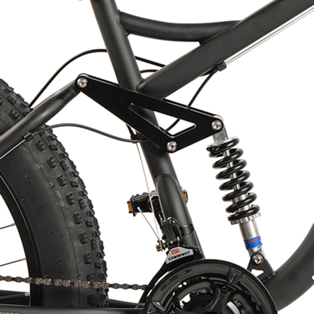 Bicicleta Fat Bike full-suspension 26" VELORS Duro 2.6, cadru otel 17", manete secventiale, frane disc, 21 viteze [10]