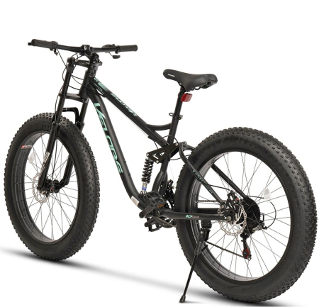 Bicicleta Fat Bike full-suspension 26" VELORS Duro 2.6, cadru otel 17", manete secventiale, frane disc, 21 viteze [2]