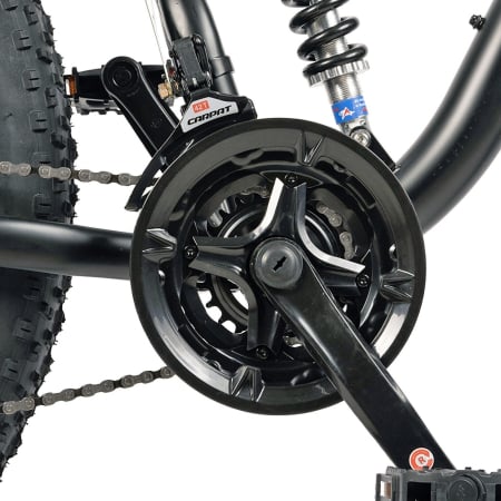 Bicicleta Fat Bike full-suspension 26" VELORS Duro 2.6, cadru otel 17", manete secventiale, frane disc, 21 viteze [7]