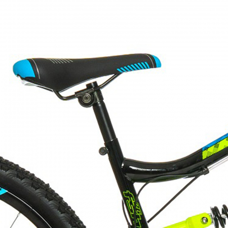 Bicicleta MTB-FS 26" DHS Flash, cadru otel 15.5", manete revoshift, frane disc, 18 viteze, negru/verde [9]