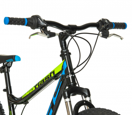 Bicicleta MTB-FS 26" DHS Flash, cadru otel 15.5", manete revoshift, frane disc, 18 viteze, negru/verde [6]