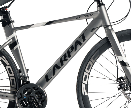 Bicicleta gravel 28" CARPAT LF-760, cadru aluminiu 17", manete secventiale, frane disc, 24 viteze [10]