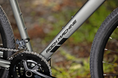 Bicicleta gravel 28" ROCK MACHINE Lukk 40, cadru aluminiu, manete ergopower, frane disc, 20 viteze, gloss granite green [20]