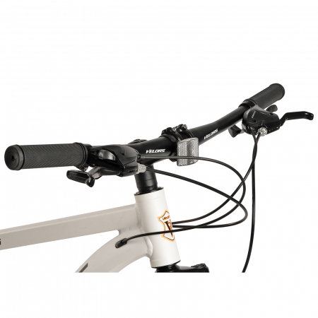 Bicicleta MTB-HT 26" VELORS Venus, cadru aluminiu 17", manete secventiale, frane disc, 21 viteze, alb/portocaliu [4]