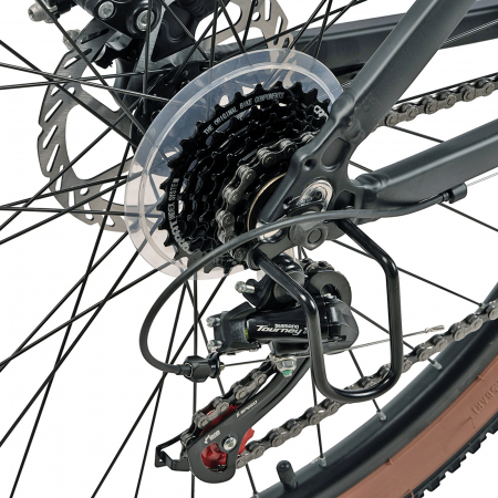 Bicicleta MTB-HT 26" VELORS Venus, cadru aluminiu 17", manete secventiale, frane disc, 21 viteze, negru/albastru [8]