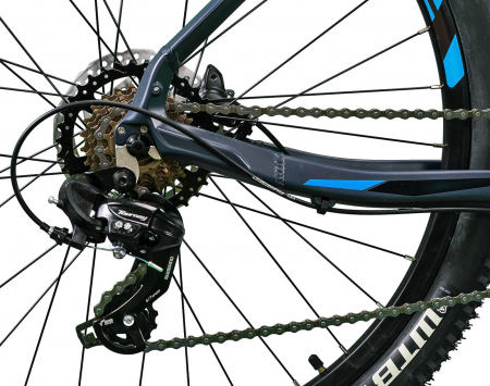 Bicicleta MTB-HT 27.5" DEVRON RIddle RM0.7, cadru aluminiu 19.5", manete secventiale, frane hidraulice, 21 viteze, gri/albastru [6]