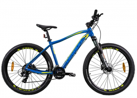 BICICLETE MTB-HT - Bicicleta MTB-HT 27.5" DEVRON RIddle RM0.7, cadru aluminiu 18", manete secventiale, frane hidraulice, 21 viteze, albastru